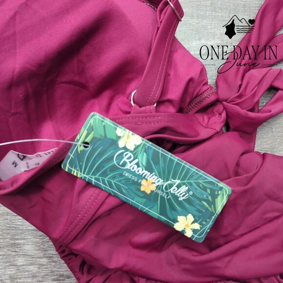 Blooming Jelly Ruched Cutout One Piece Swimsuit Size M - Picture 4 of 7